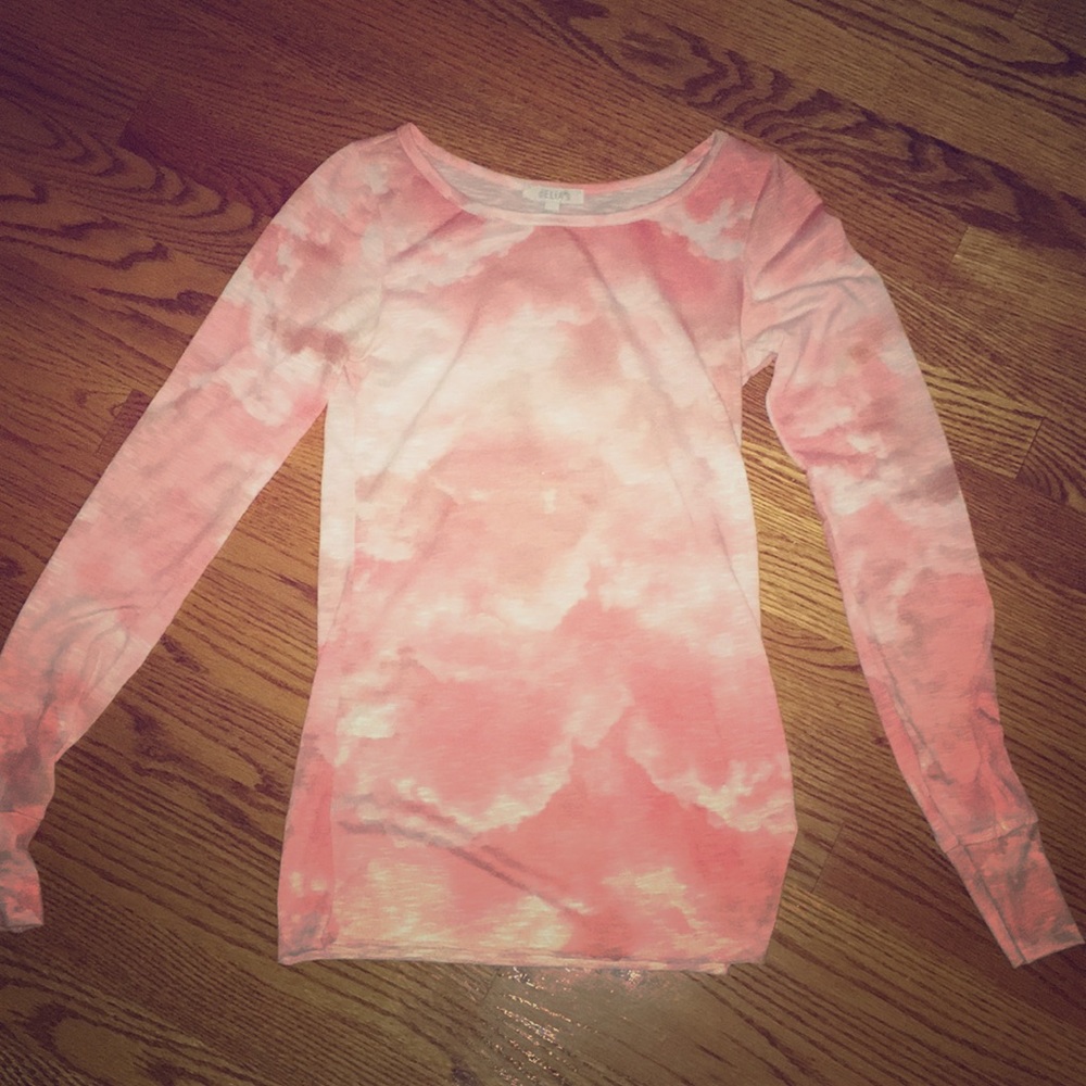 Long sleeve tie die top